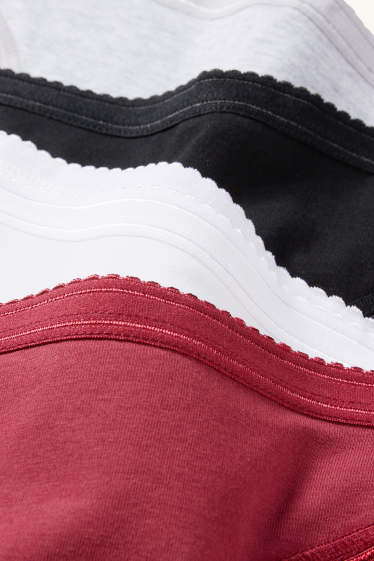 Damen - Multipack 4er - Slip - dunkelrot