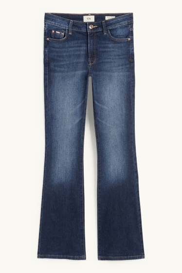 Mujer - Bootcut jeans - mid waist - vaqueros - azul oscuro