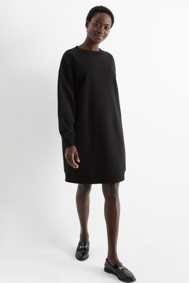 Femei - Rochie din molton - negru