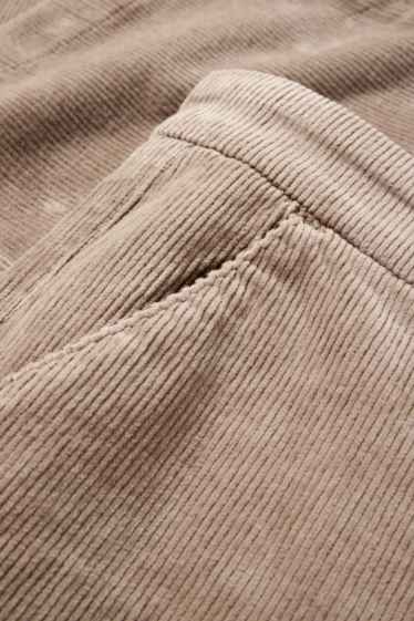 Uomo - Pantaloni chino in velluto - regular fit - beige