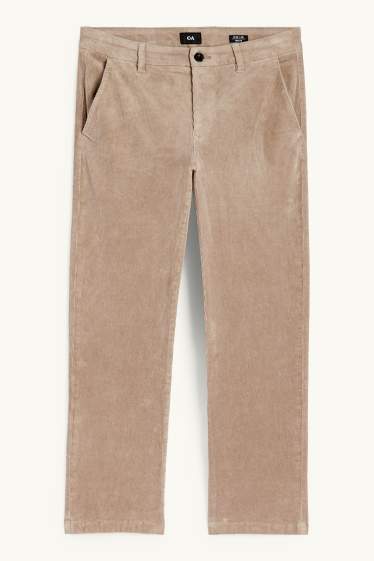 Uomo - Pantaloni chino in velluto - regular fit - beige