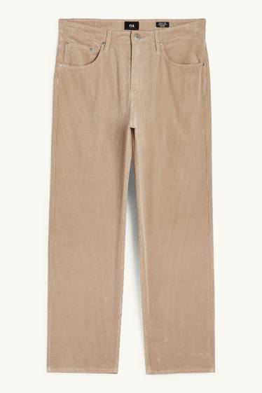 Herren - Cordhose - Relaxed Fit - taupe