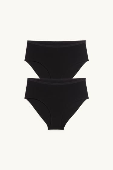 Dames - Set van 2 - slip - zwart