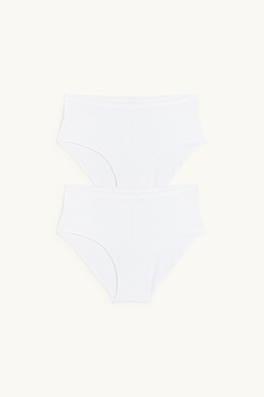 Dames - Set van 2 - slip - wit