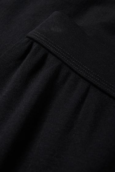 Uomo - Confezione da 2 - calzamaglia intima - a coste fini - nero