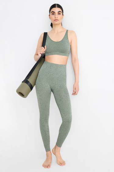Dona - Leggings tècnics - estampat - verd menta