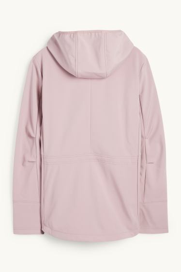 Dona - Jaqueta softshell amb caputxa - resistent a l’aigua - 4 Way Stretch - rosa clar