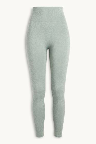 Dona - Leggings tècnics - estampat - verd menta