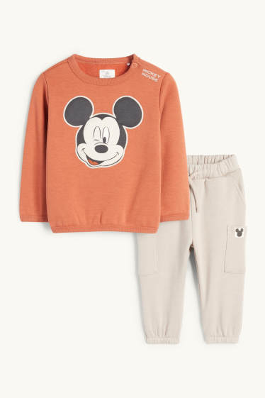 Bébés garçons - Mickey Mouse - tenue pour bébé - 2 pièces - marron / beige