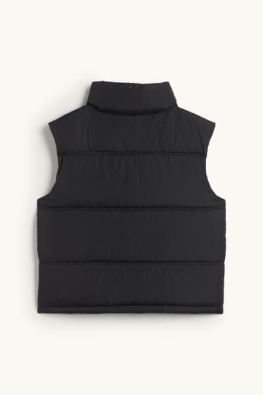 Women - Quilted gilet - black