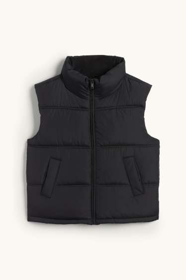 Women - Quilted gilet - black