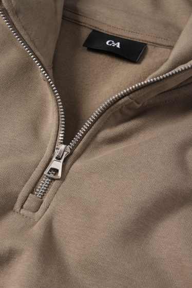 Bărbați - Bluză de molton - taupe