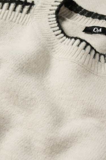 Donna - Vestito in maglia - straight fit - beige chiaro