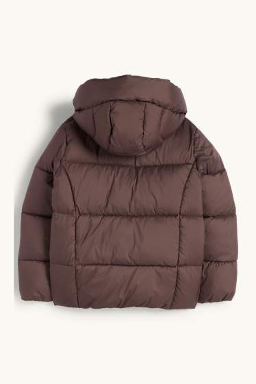 Enfants filles - Doudoune à capuche - marron foncé