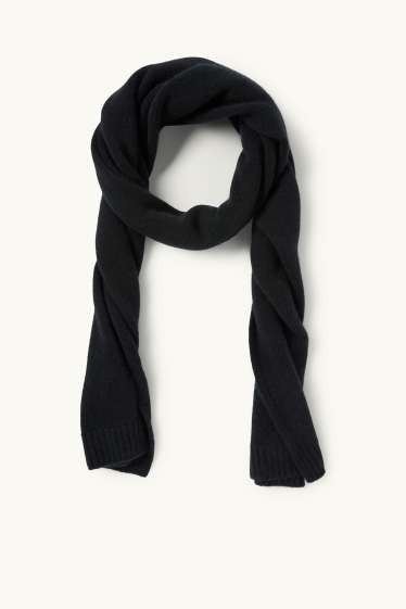 Heren - Sjaal van kasjmier - zwart