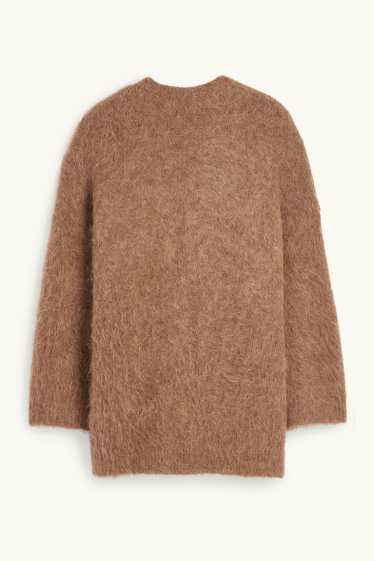 Dona - Jaqueta de punt - mescla d’alpaca - marró