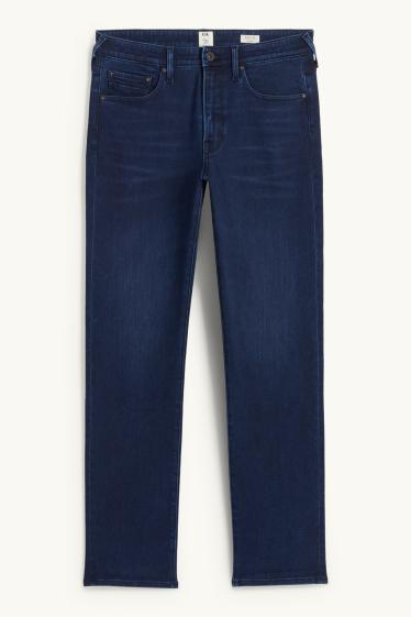 Hommes - Straight jean - jean chaud - LYCRA® - jean bleu foncé