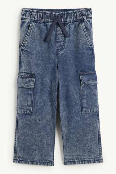 Niños - Jeans cargo - vaqueros térmicos - vaqueros - azul
