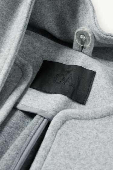 Femei - Set - palton și fular - 2 piese - gri deschis