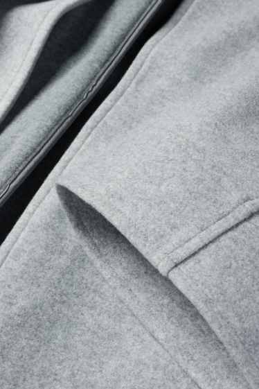 Femei - Set - palton și fular - 2 piese - gri deschis