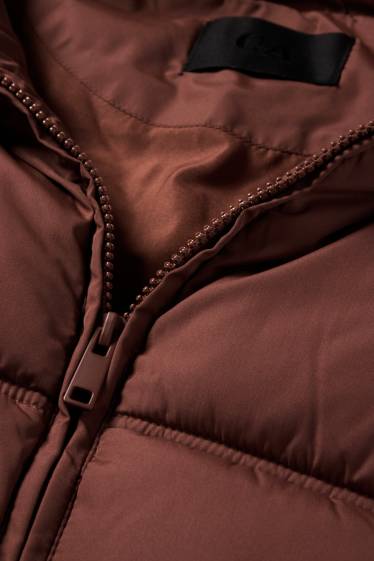 Women - Quilted gilet - brown