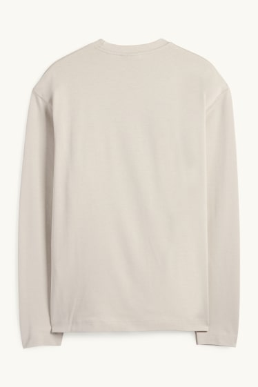 Men - Long sleeve top - beige
