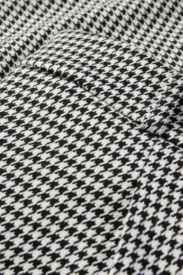 Femmes - Pantalon de bureau - high waist - loose fit - à carreaux - noir / blanc