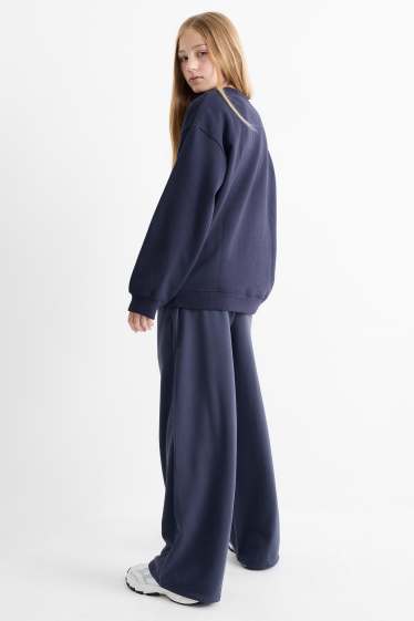 Kinder Mädchen - San Diego - Set - Sweatshirt und Jogginghose - 2 teilig - dunkelblau