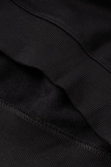 Enfants garçons - Flammes - sweat à capuche - noir