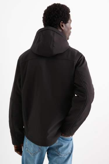 Home - Jaqueta softshell - enconxat - resistent a l’aigua - 4 Way Stretch - negre