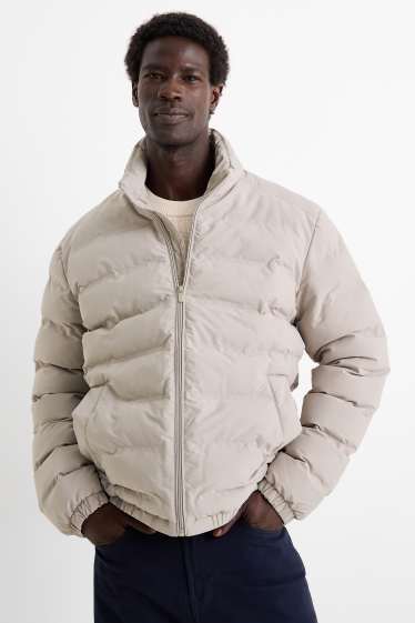 Home - Jaqueta embuatada - repel·lent a l'aigua - gris clar