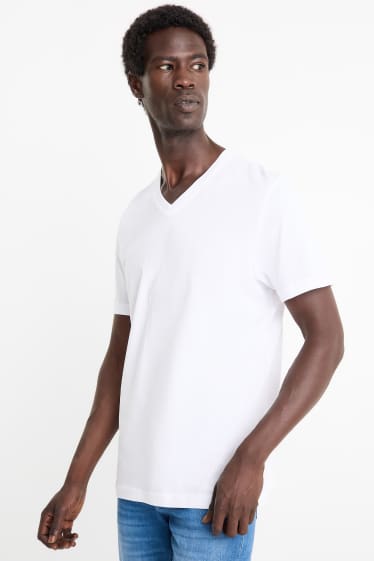 Men - Multipack of 2 - T-shirt - regular fit - white