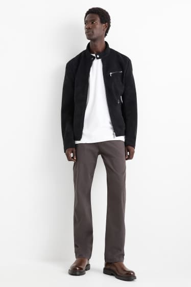 Heren - Chino - regular fit - donkergrijs