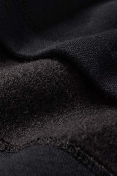 Women - Sweatshirt dress - straight fit - black
