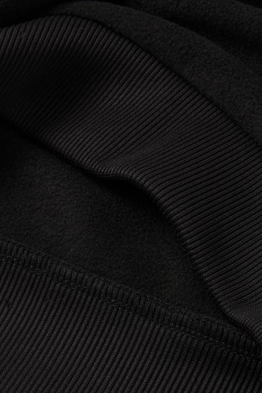 Copii - Băieți - Panteră - hanorac de fleece - negru