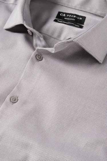 Bărbați - Cămașă office - regular fit - guler italian - ușor de călcat - taupe