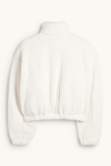 Femmes - Veste en peluche - blanc