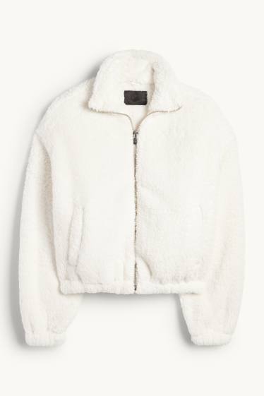 Femmes - Veste en peluche - blanc