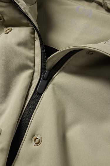 Donna - Giacca soft shell con cappuccio - idrorepellente - 4 Way Stretch - verde chiaro