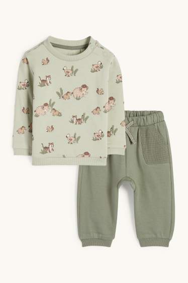 Baby Boys - Prehistoric animals - baby outfit - 2 piece - light green
