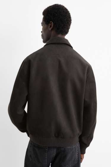 Heren - Jas - imitatiesuède - zwart