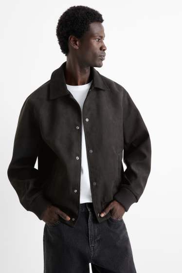 Heren - Jas - imitatiesuède - zwart