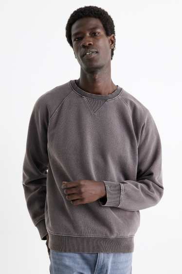 Bărbați - Bluză de molton - gri închis