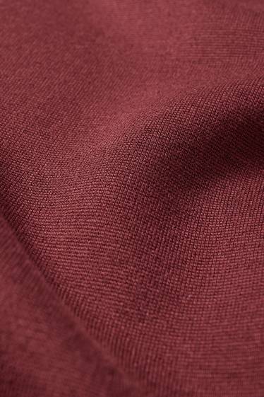 Dames - Korte longsleeve - bordeaux