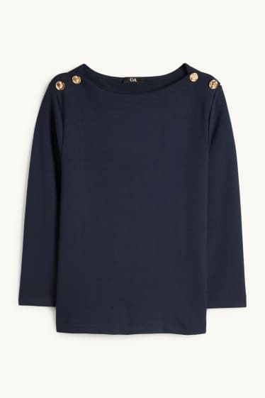 Women - Long sleeve top - dark blue