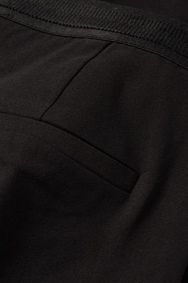 Femei - Pantaloni de stofă - talie medie - tapered fit - negru