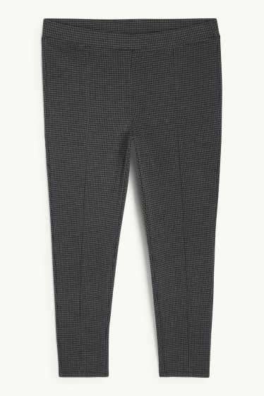 Dames - Legging - geruit - donkergrijs