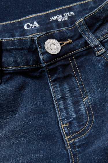 Copii - Fete - Wide leg jeans - denim-albastru închis