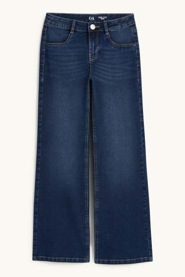 Copii - Fete - Wide leg jeans - denim-albastru închis
