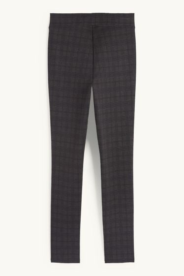 Dames - Legging - geruit - donkergrijs